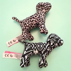PINK Victoria’s Secret mini dogs - cheetah print stuffed animal/plushie